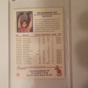 Muhammad Ali Boxing Card